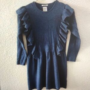 Stylish Blue Ruffle Kids Dress